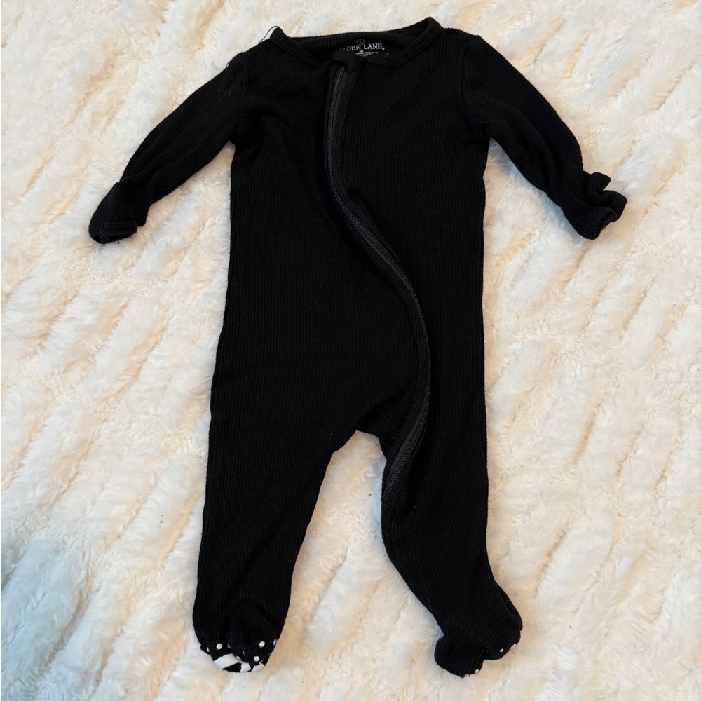 Caden lane Black Baby Onesie